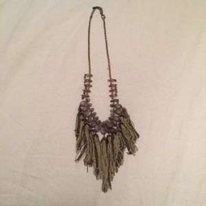 Anthropologie tassel beaded necklace